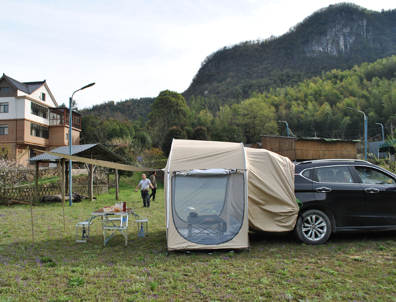 Cheap Goat Tents Upgraded Front Hall SUV Tent with Mesh Extension Canopy Rear Integrated Self driving Tour Car Tail Side Multi person Rain proof   